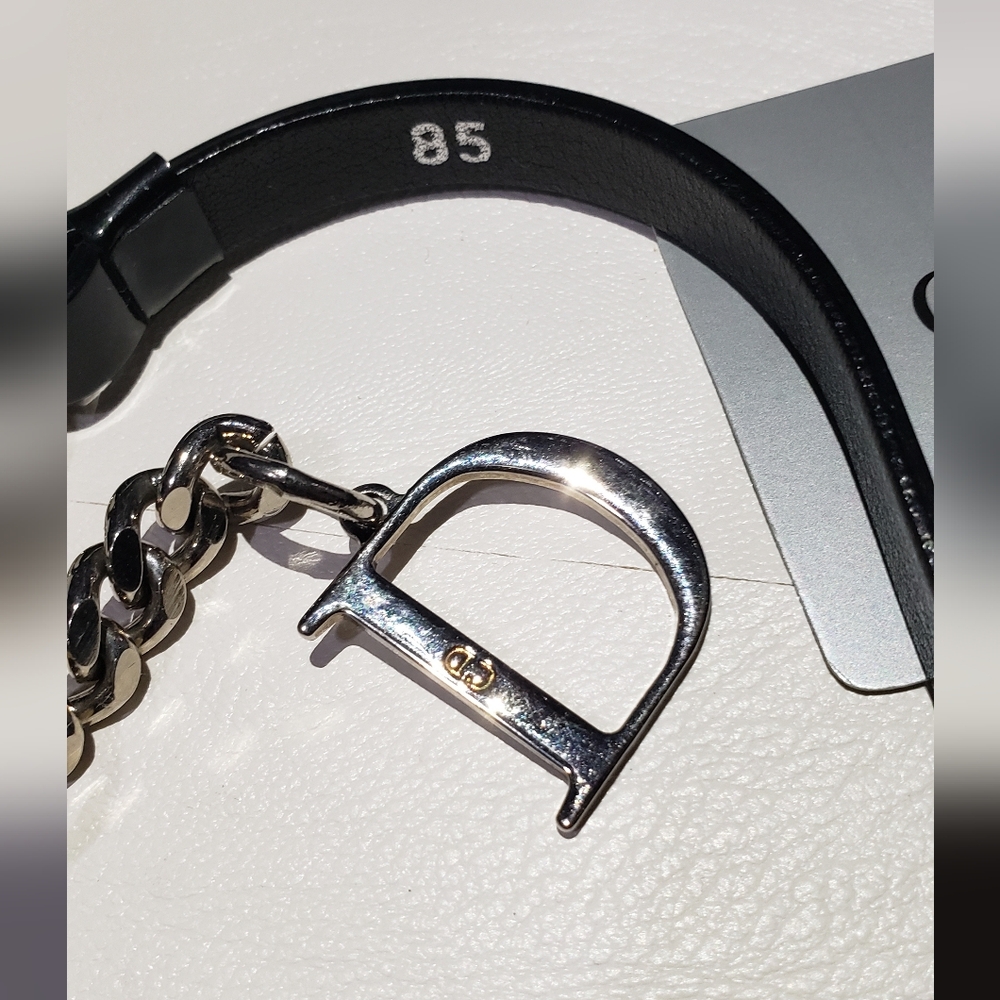 Christian Dior by Galliano Hardcore Mousqueton Chain Belt Noir 85 w/ Box (2004) - Picture 6 of 17